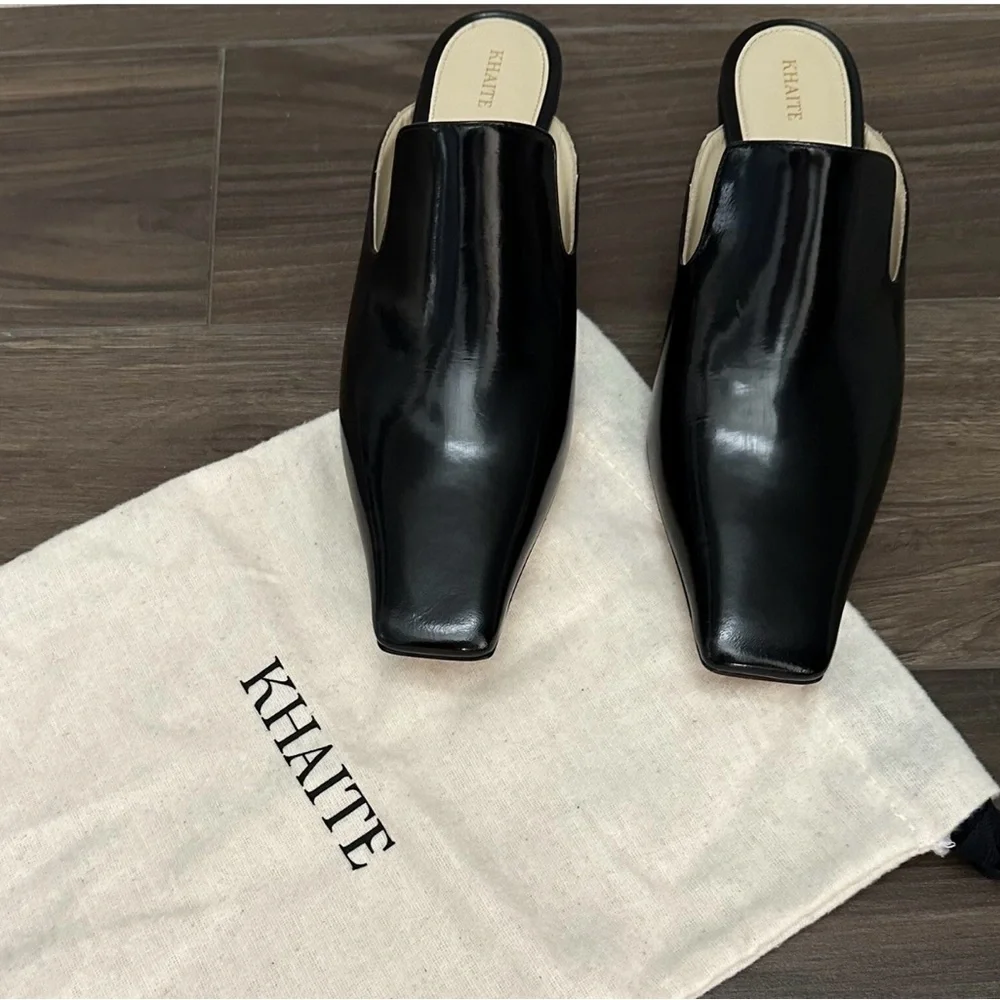 KHAITE The Marfa leather mules Women’s Size 36/6 - Picture 6 of 9